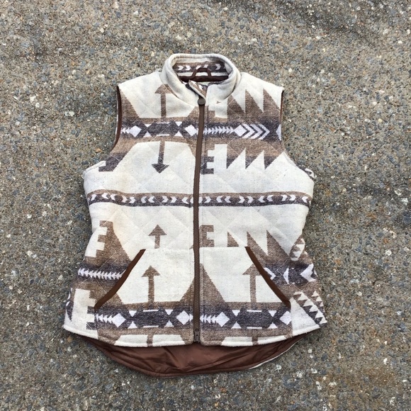 OUTBACK TRADING CO Virginia SOUTHWESTERN PRINT ZIP-UP VEST - Picture 6 of 11